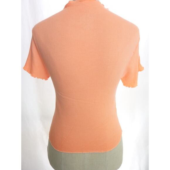 NWOT Free People Movement Madeline Baby Tee Peachy Orange Medium Large Shirt - Picture 3 of 7